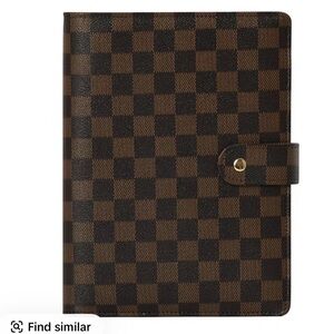 A6 checkered 6-ring binder planner
